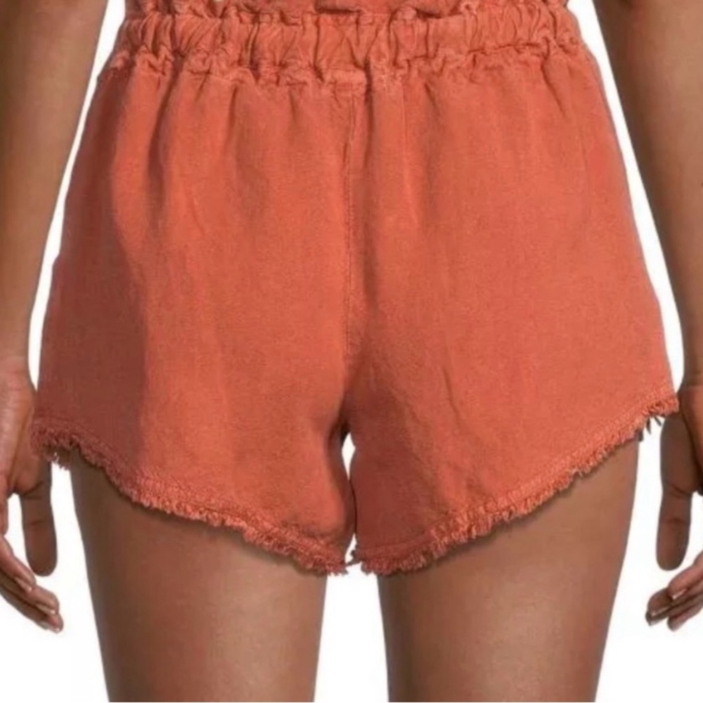 Young Fabulous & Broke YFB Green linen blend drawstring Shorts women’s small - Picture 13 of 15